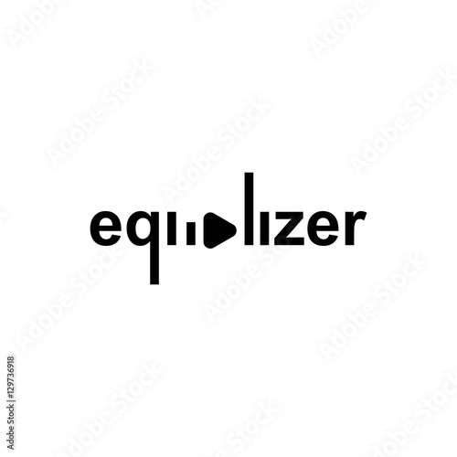 Equalizer Wordmark Logo Design Element