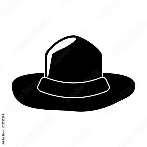 canadian hat mounted policeman design pictogram vector illustration eps10