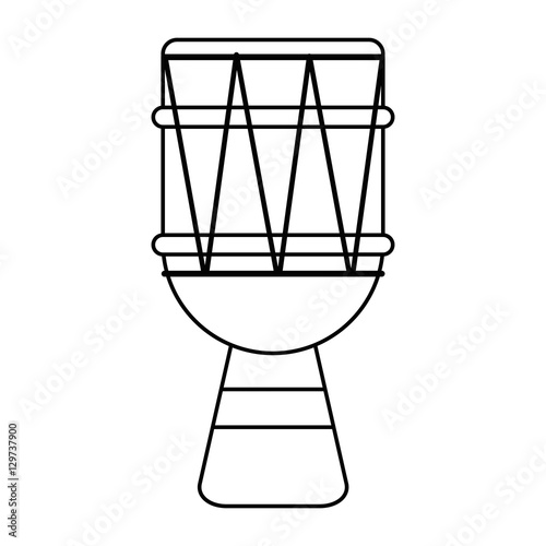 brasilian drum percussion bongo outline vector illustration eps 10