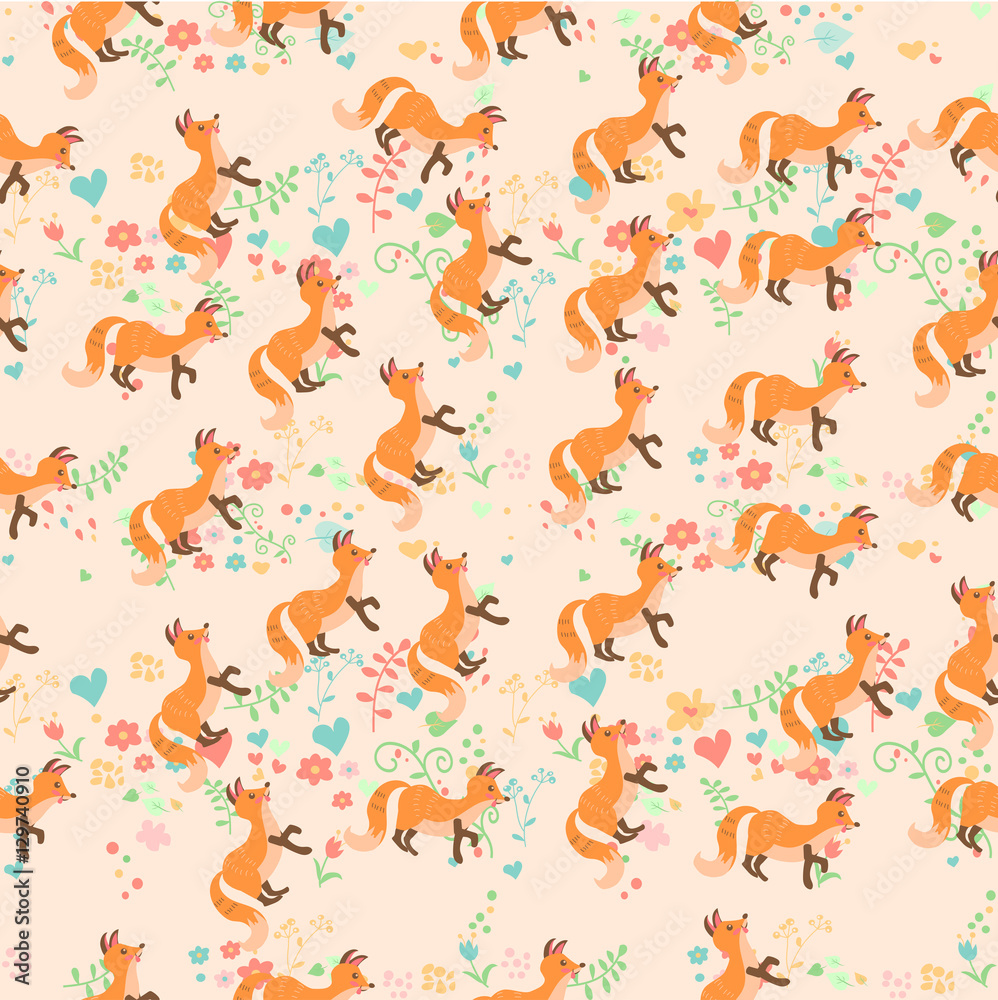 vector illustration of a cute fox vector illustration of a cute fox