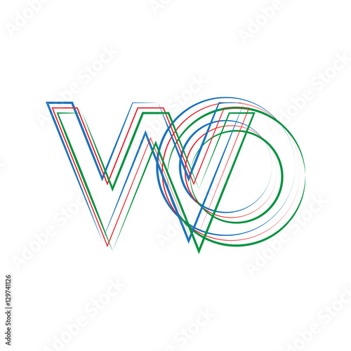 INITIAL ABSTRACT LOGO WITH COLOR