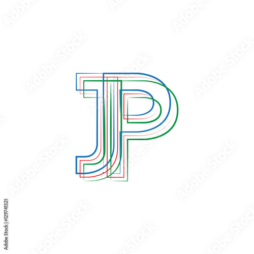 INITIAL ABSTRACT LOGO WITH COLOR