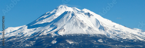 Mt Shasta with fresh snow photo