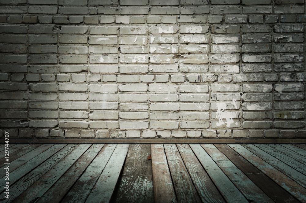 Fototapeta premium old room with brick wall