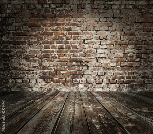 old room with brick wall