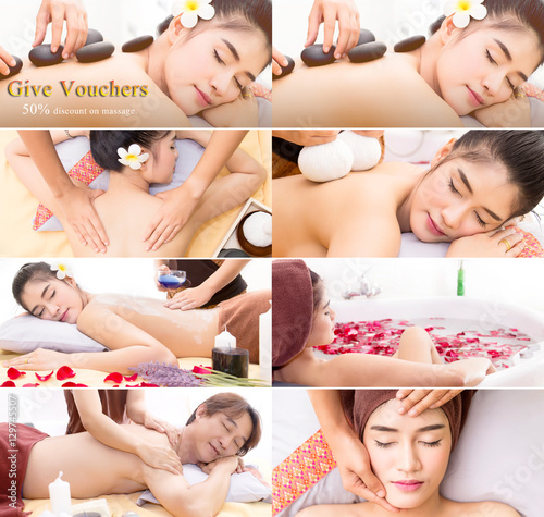 Artwork for vouchers. The spa facial and body massage.