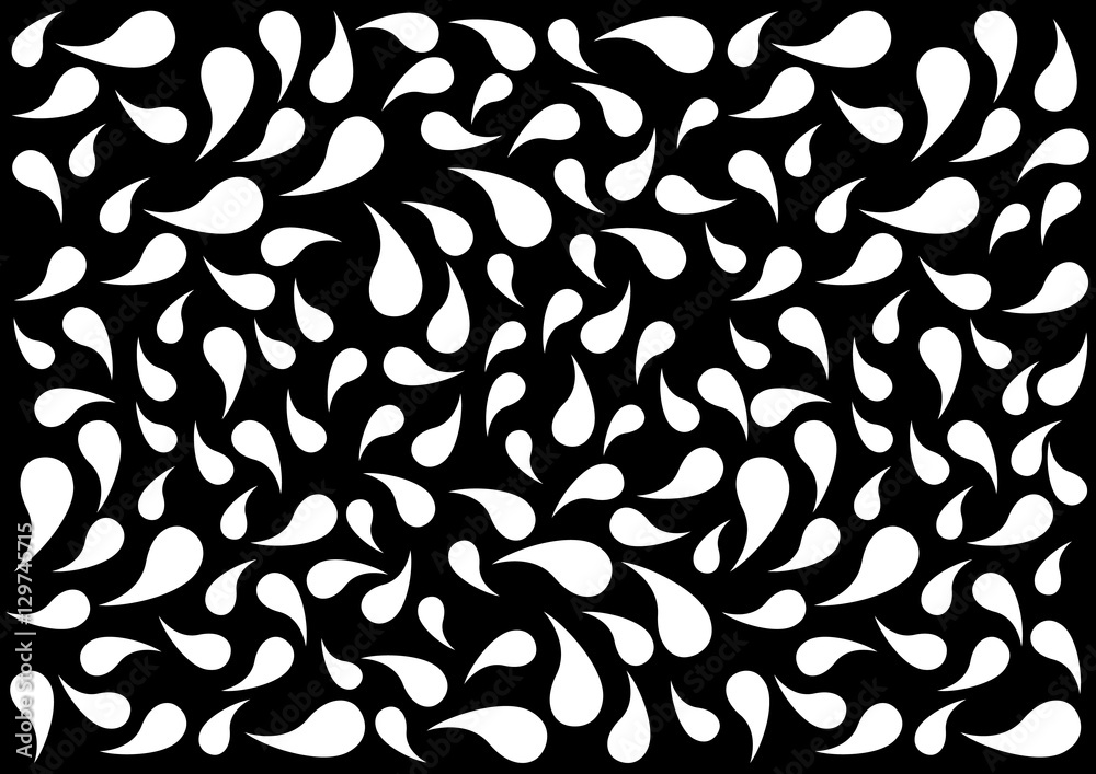 Abstract drops pattern black and white background. Illustration element ...