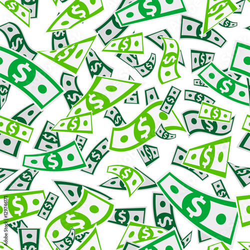 Seamless vector pattern of money