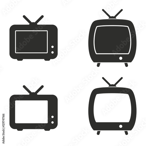 TV icon set.