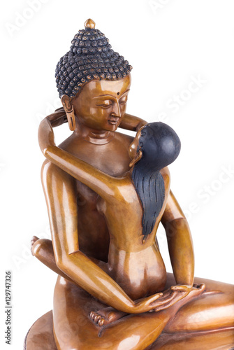 Buddha Samantabhadra - Buddha of Dharmakaya in the union with the all-good spouse of Samantabkhadri in a pose similar to a Kama Sutra. Symbol of indissoluble unity of pleasure and emptiness.