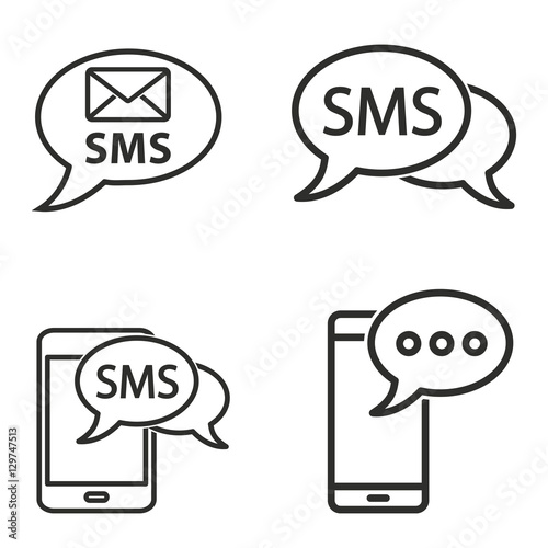 SMS icon set.