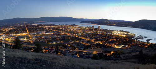 Panorama of Kelowna at Sunset photo