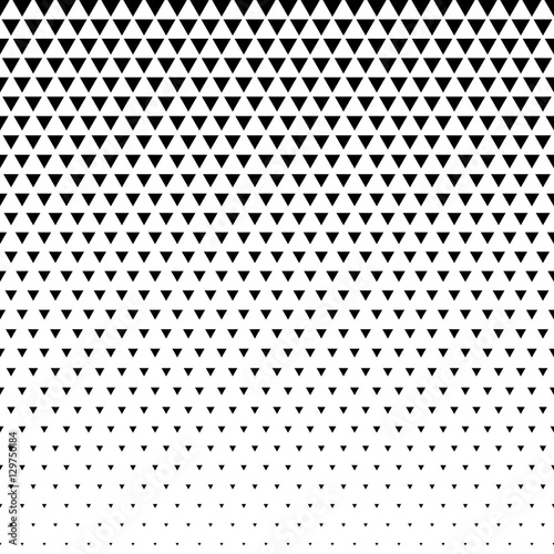 Seamless Abstract dotted background. Seamless halftone effect pattern. Halftone effect illustration. Halftone effect pattern with Black triangles. Geometric seamless pattern. Simple background.