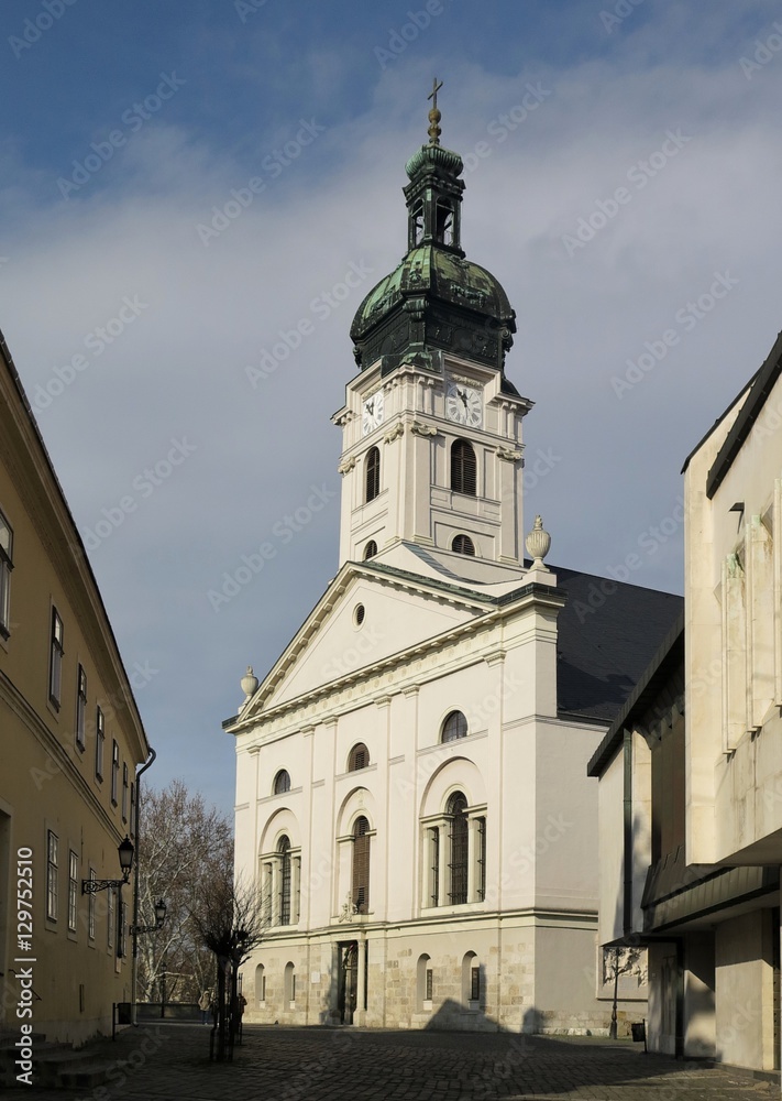 Basilica in Gyor town in Hungary