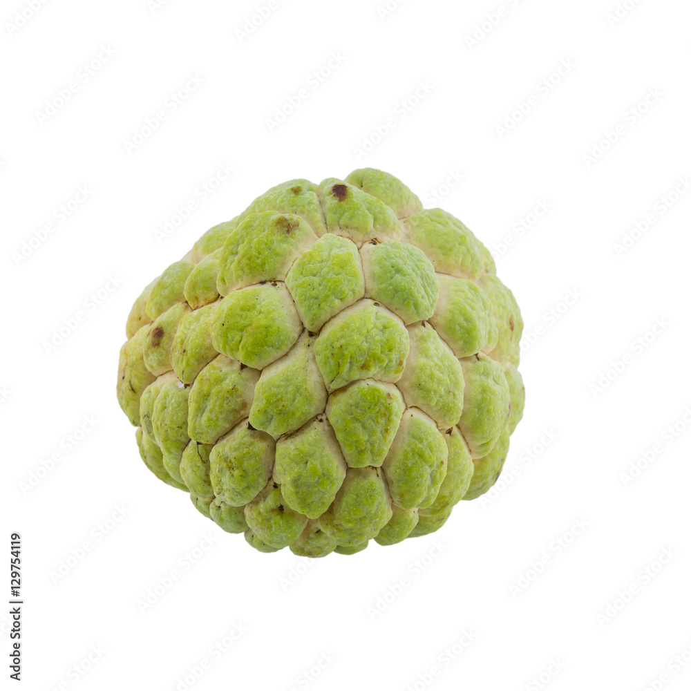 custard apple isolated on white background. custard apple isolated on white background.
