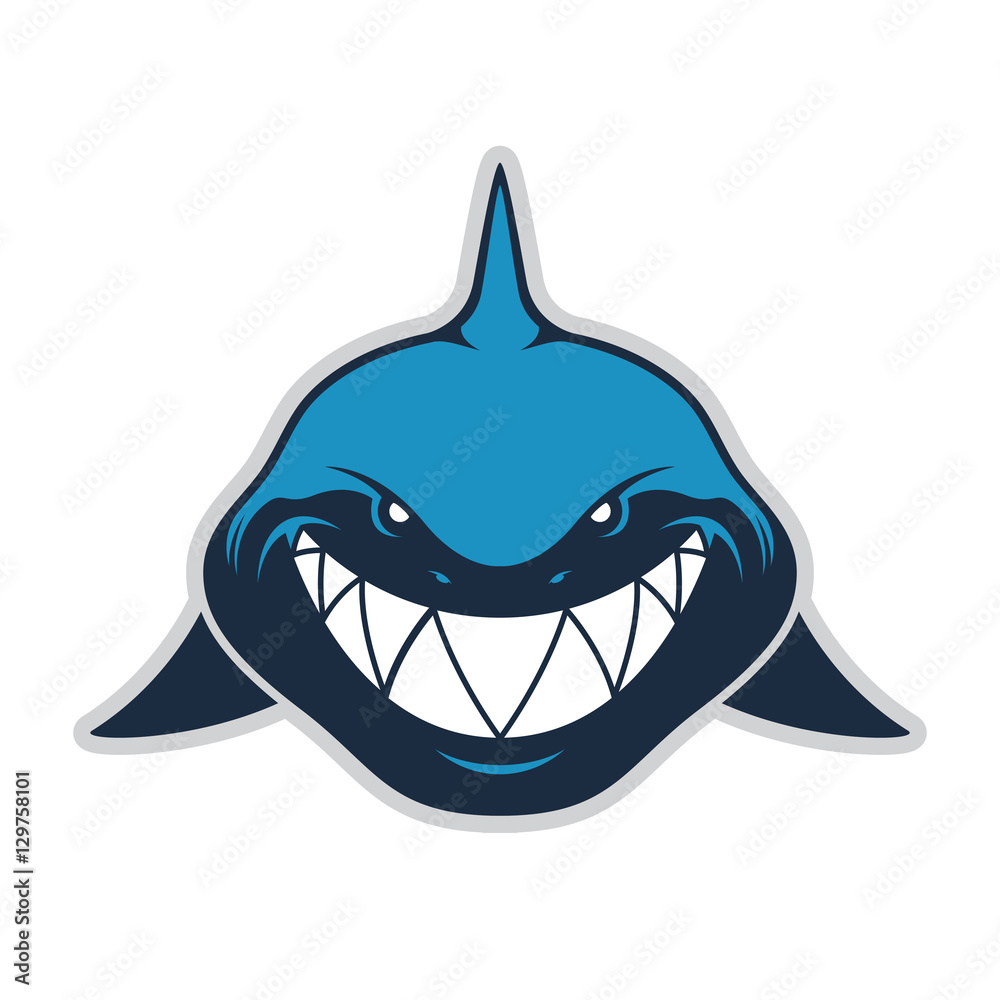 Naklejka premium Shark logo mascot