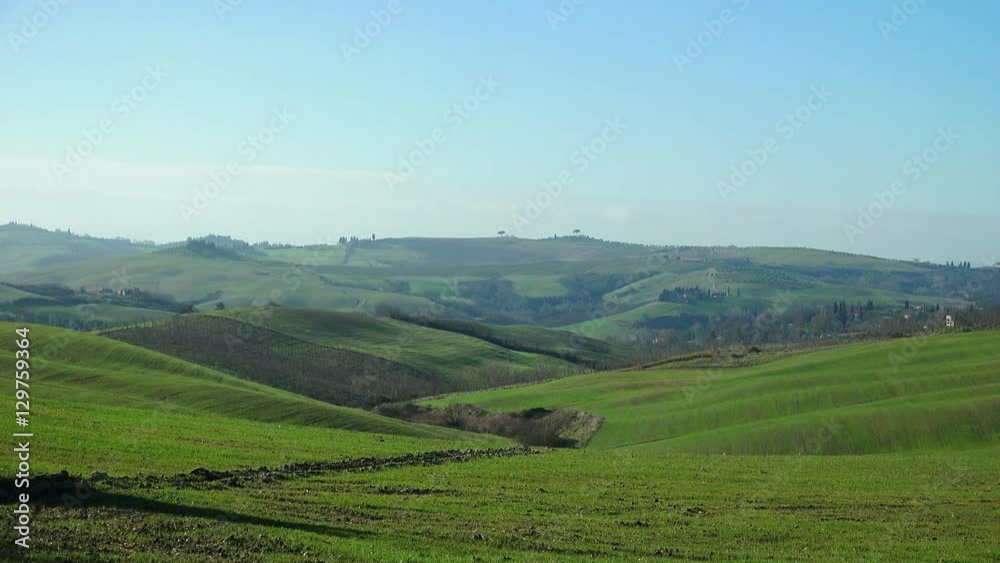 panning on tuscany coutryside landscape panning on tuscany coutryside landscape