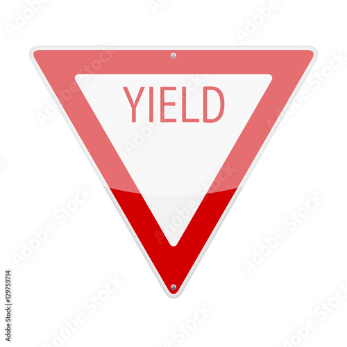 Yield traffic sign isolated on white background Free Download Yield traffic sign isolated on white background - GFXLoad