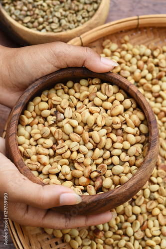 Close up of coffee beans for background