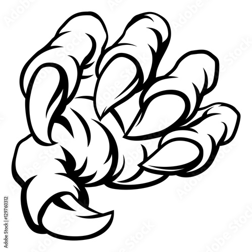 Cartoon Monster Claw Hand