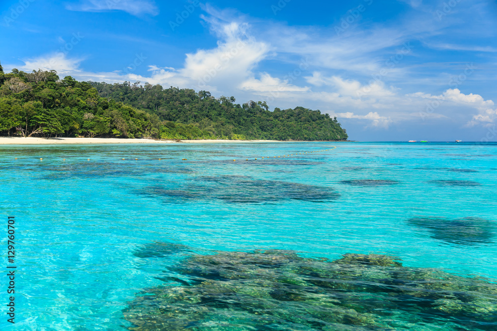 Rok island,Thailand seascape Rok island,Lanta island national pa