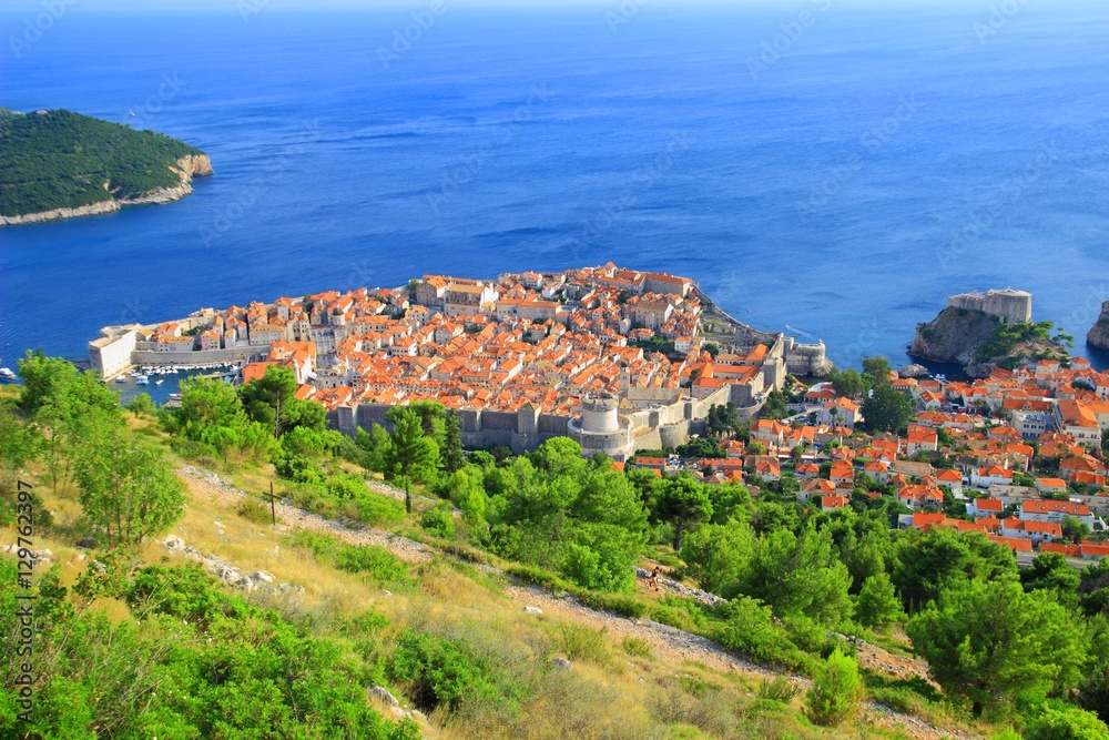 Famous touristic destination Dubrovnik in Croatia