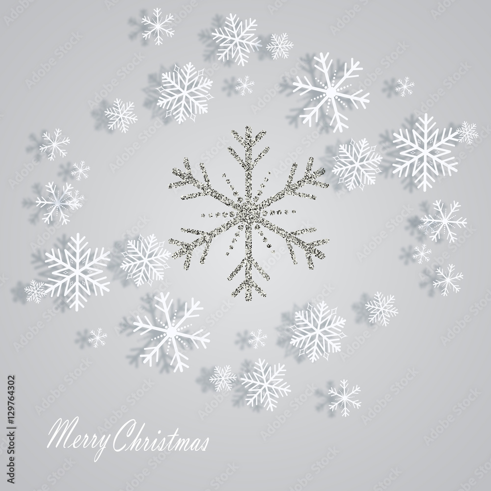 Christmas snowflake vector background