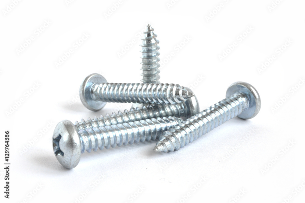 Screws on white