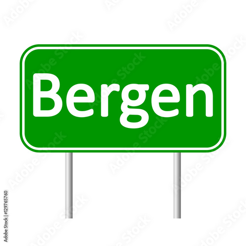 Bergen road sign.