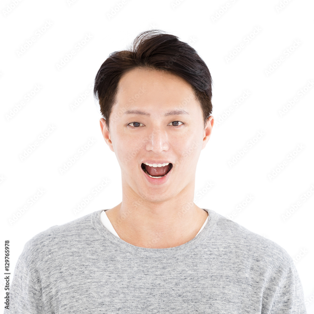 closeup happy asian young man face portrait closeup happy asian young man face portrait