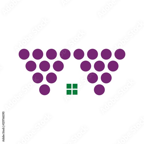 grape fruit logo. fruit symbol. vector icon.