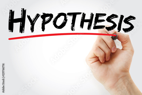 Hand writing Hypothesis with marker, concept background