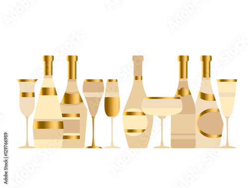 assorted sparkling wine gla...