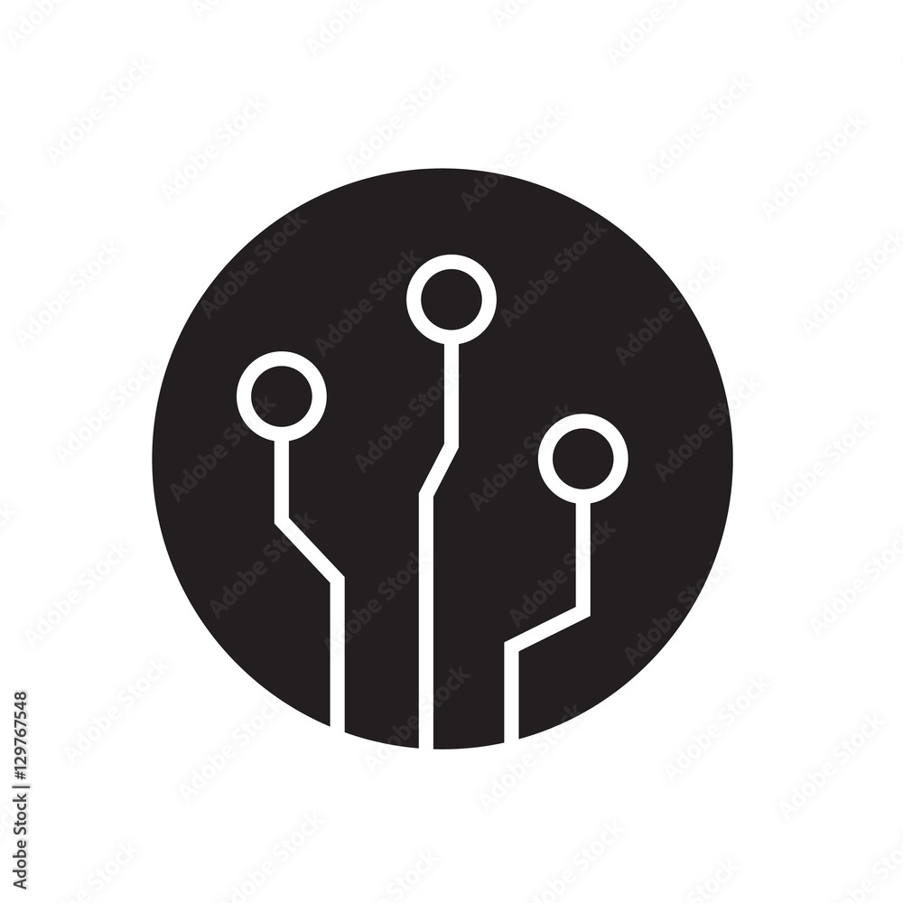 circuit board icon on white background. circuit board sign. circuit board icon on white background. circuit board sign.