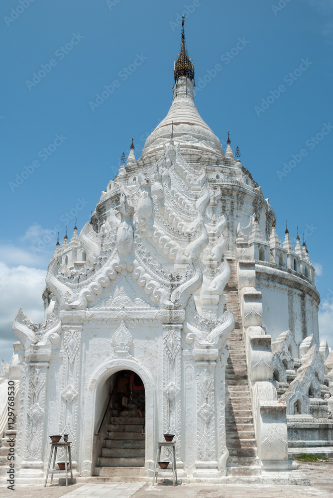 Mingun, Burma. A white buddhist temple