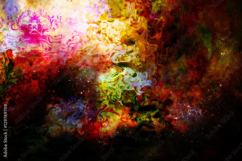 Cosmic space and stars, color cosmic abstract background.