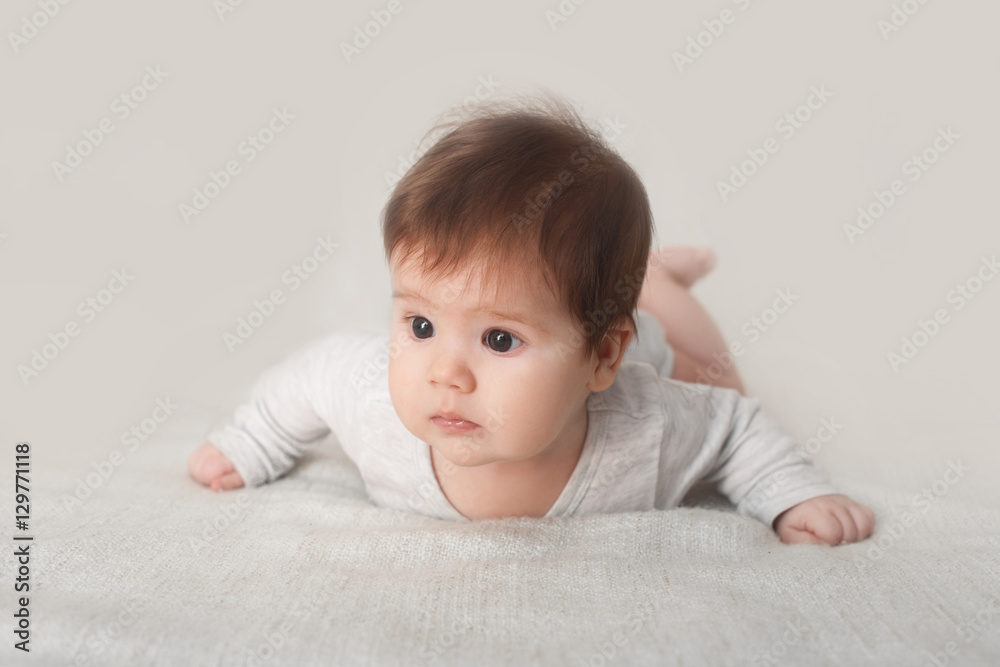 3 months old lovely baby portrait 3 months old lovely baby portrait