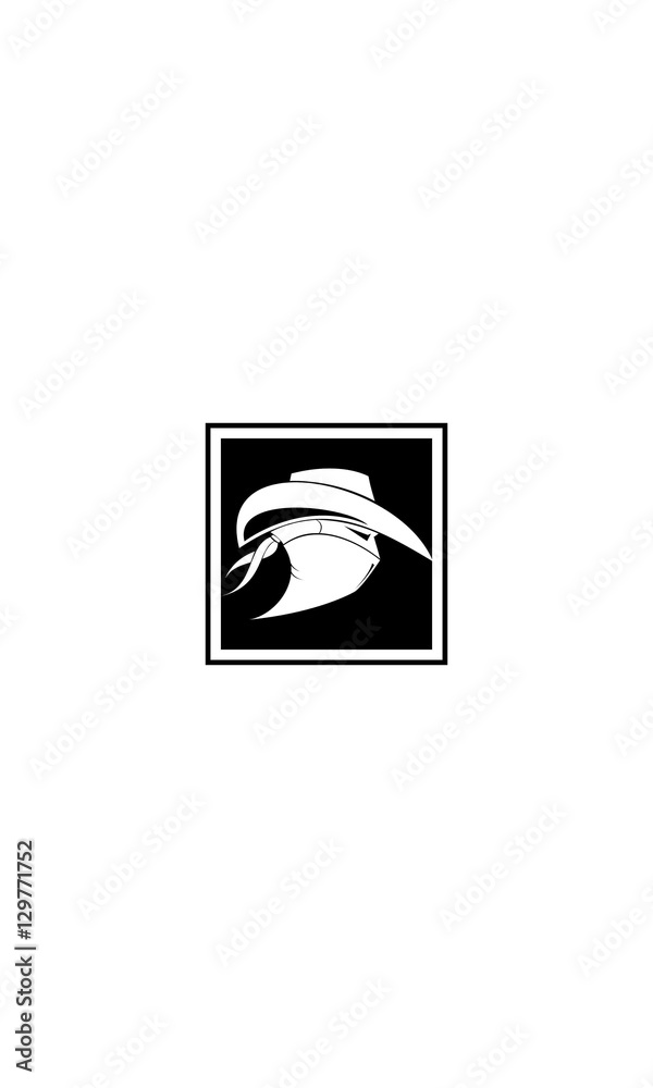 cowboy in the frame vector cowboy in the frame vector