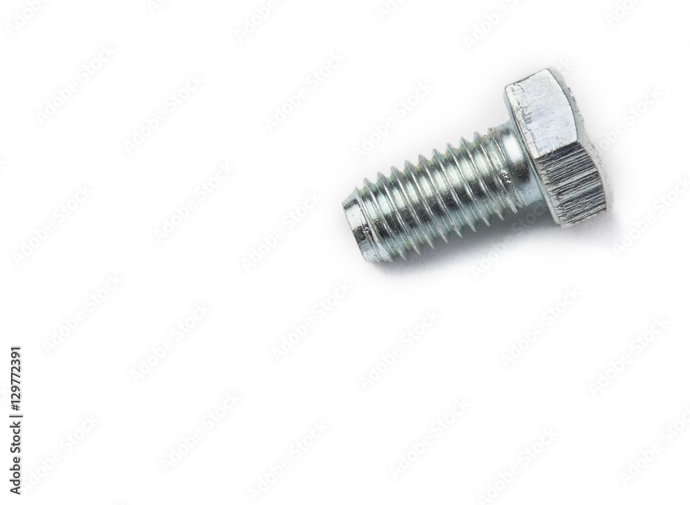 Tornillo sobre fondo blanco Tornillo sobre fondo blanco