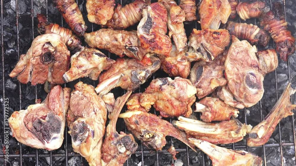 cook the meat on the barbecue: BBQ, sausages, pork, steaks, roast cook the meat on the barbecue: BBQ, sausages, pork, steaks, roast