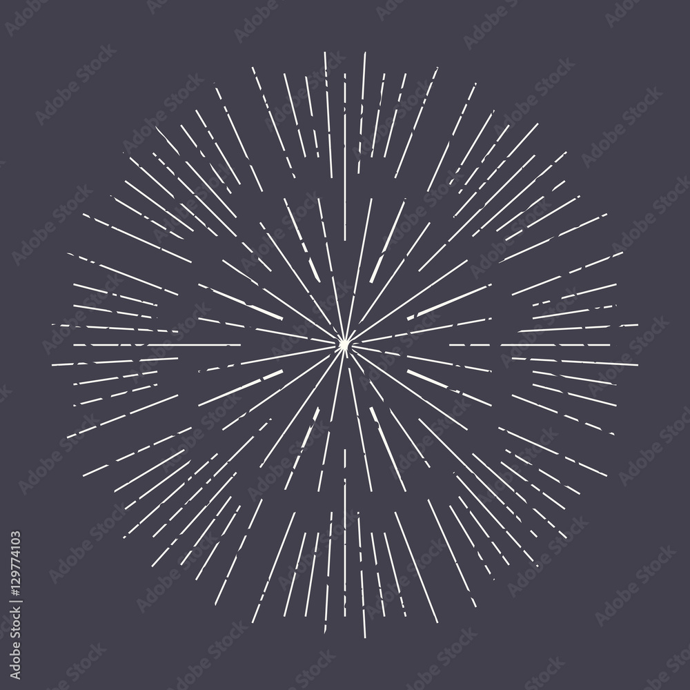 Fototapeta premium Abstract ray of the sun decoration element