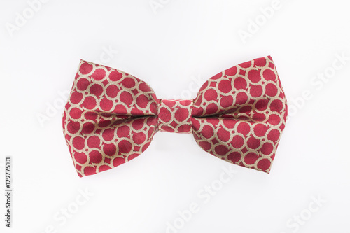 Color bow tie isolated on white background