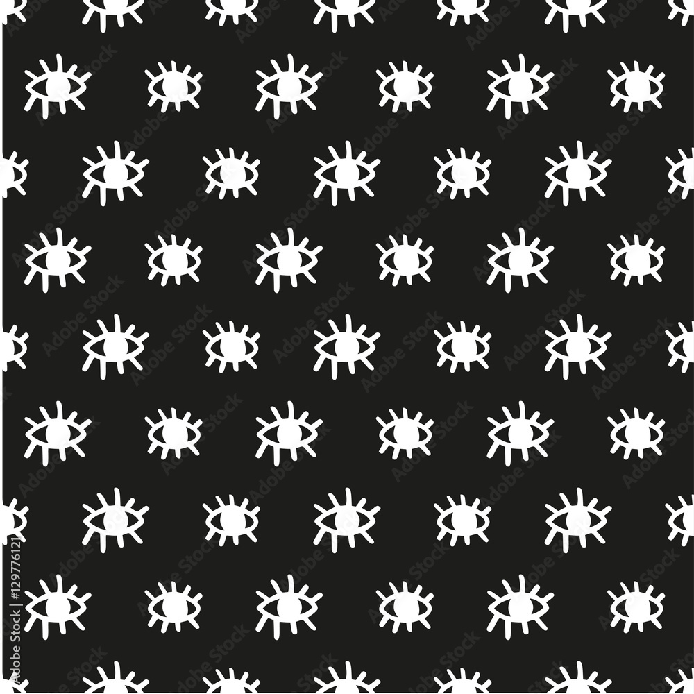 Eyes Drawing Seamless Pattern Background Eyes Drawing Seamless Pattern Background