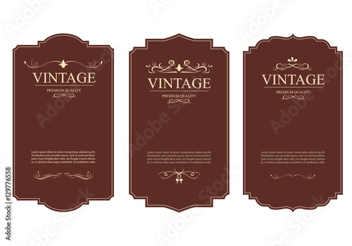 set of vintage label old fashion. Banner vintage.