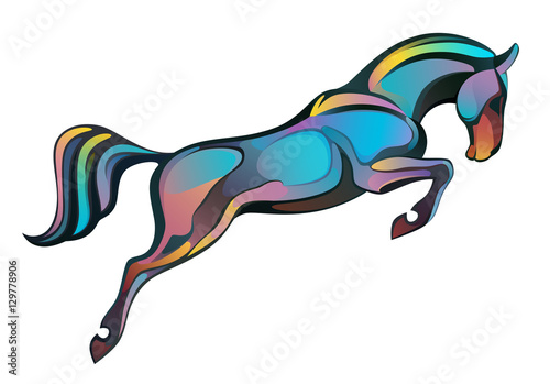 Jumping horse