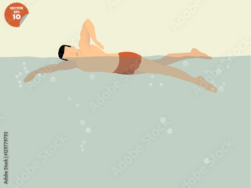 free style swimming concept
