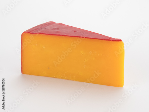 Cheese Wedge on White