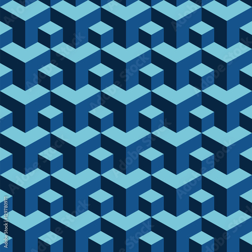 Seamless pattern with modern rectangular blocks. Diagonal texture. Vector illustration.