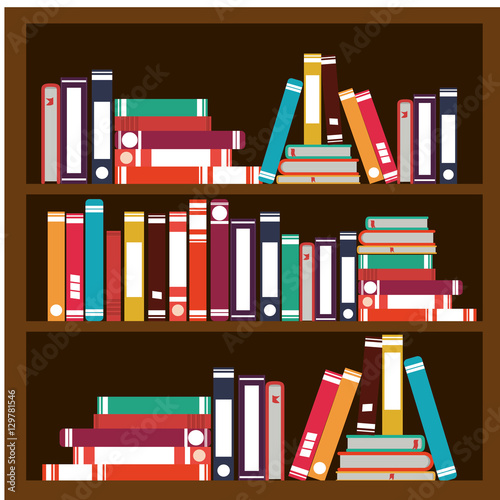 Books icon. Education literature read and library theme. Colorful design. Vector illustration