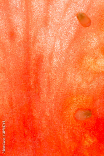 Abstract macro of a thin slice of Watermelon